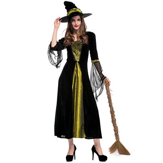 New halloween witch adult cosplay female stage show costume