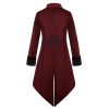 Medieval vintage clothing mid-length tuxedo punk men's coat