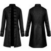 European and American men's coat solid color punk retro men medieval overcoat