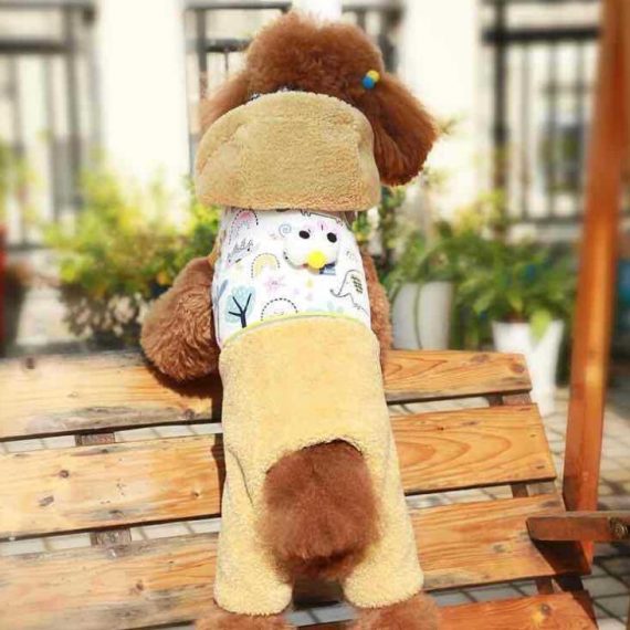 New style pet costume flashing light logo lamb wool dog clothes