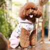 New style pet costume flashing light logo lamb wool dog clothes