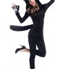 New Halloween clothing black cat cosplay jumpsuit  couple costume