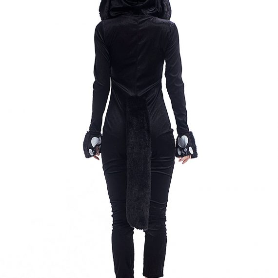 New Halloween clothing black cat cosplay jumpsuit  couple costume