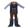 Super villain Thanos kids cosplay costume 3D print boys jumpsuit