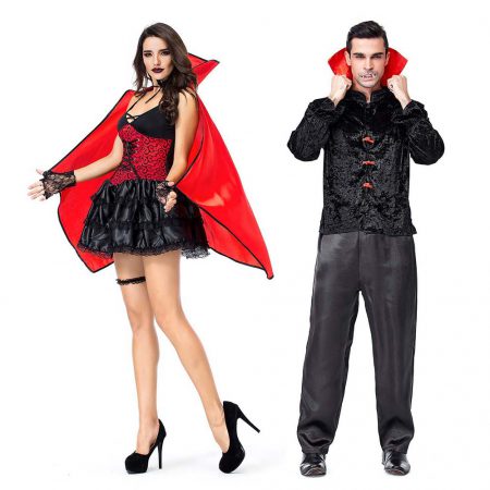 Halloween adult couple costume vampire cosplay suit