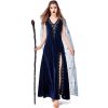 Halloween horror fright night blue starry sky goddess stage magic performance costume