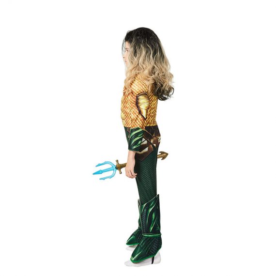 Movie superhero Aquaman kids costume halloween  boys cosplay jumpsuit set