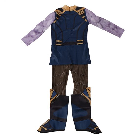 Super villain Thanos kids cosplay costume 3D print boys jumpsuit