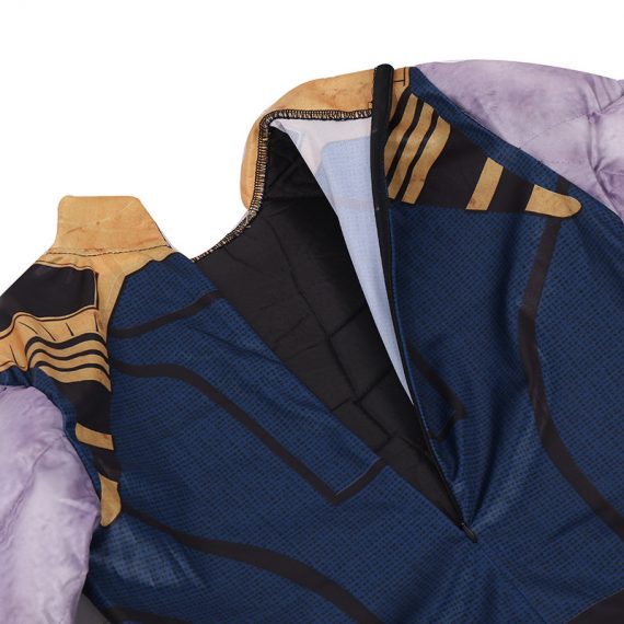Super villain Thanos kids cosplay costume 3D print boys jumpsuit