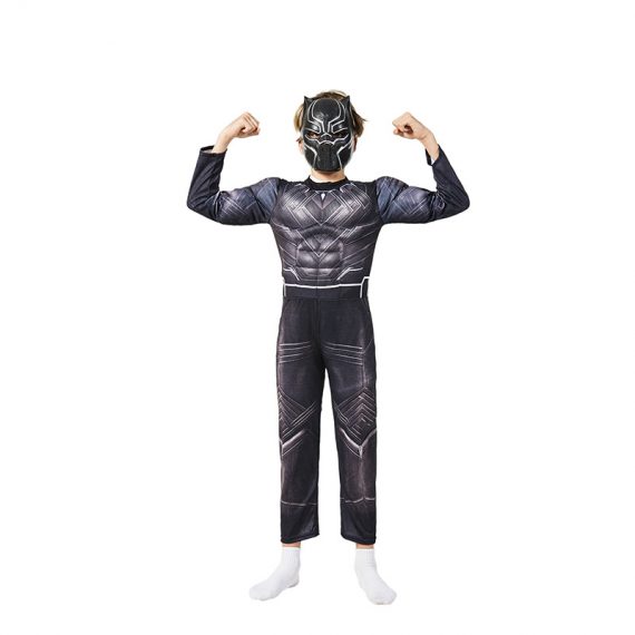 Superhero panther jumpsuit kids Halloween black cosplay costume