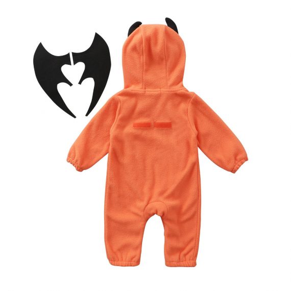 Children's Halloween costume infant and toddler pumpkin jumpsuit set