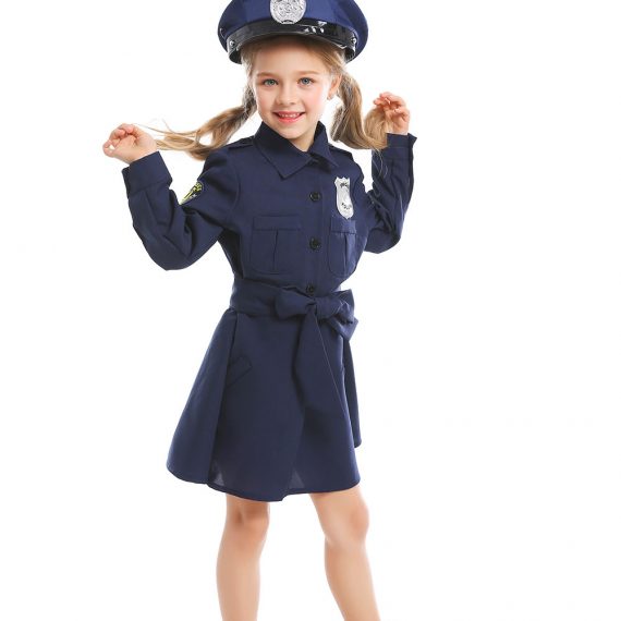 Halloween costume adult child police uniform cosplay suit