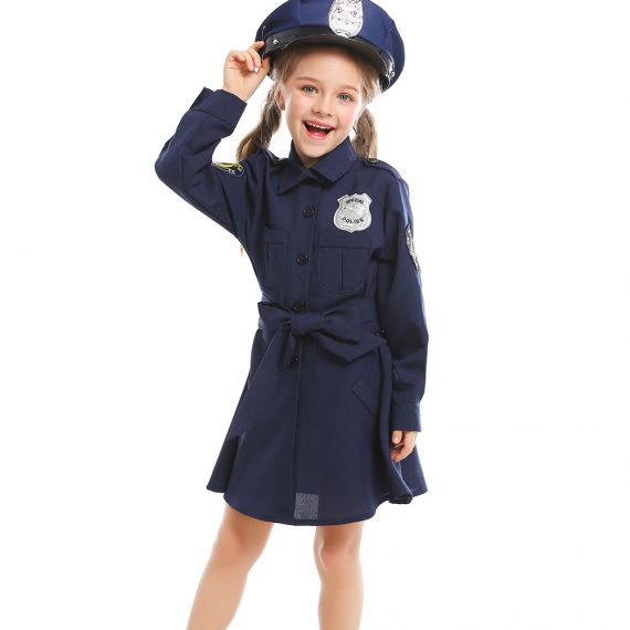 Halloween costume adult child police uniform cosplay suit