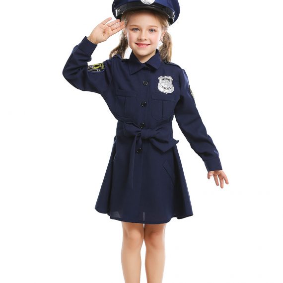 Halloween costume adult child police uniform cosplay suit