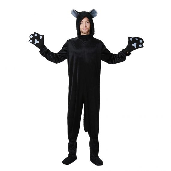 New Halloween clothing black cat cosplay jumpsuit  couple costume