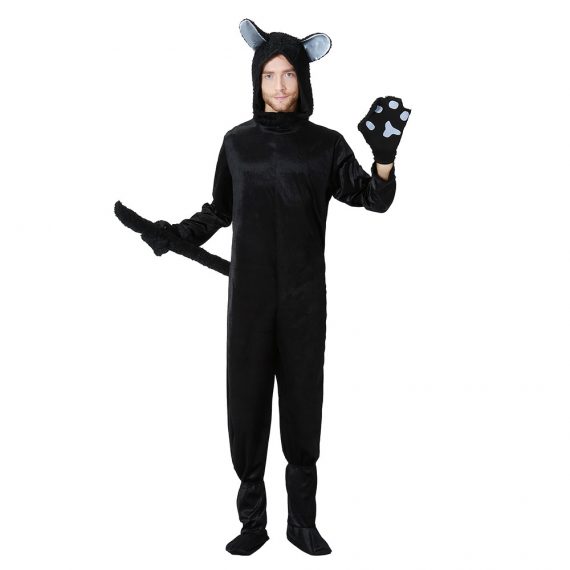 New Halloween clothing black cat cosplay jumpsuit  couple costume