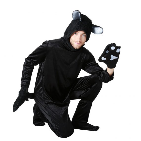 New Halloween clothing black cat cosplay jumpsuit  couple costume