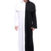 Couple costume black and white ghost halloween adult cosplay clothes