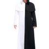 Couple costume black and white ghost halloween adult cosplay clothes