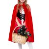 Halloween costume Little Red Riding Hood kids cosplay dress with cloak suit