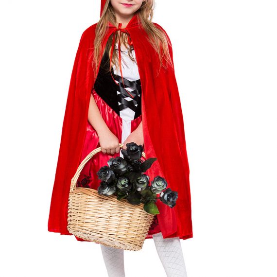 Halloween costume Little Red Riding Hood kids cosplay dress with cloak suit