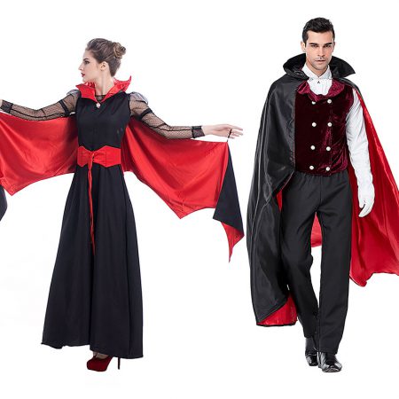New adult vampire cosplay suit halloween couple costume