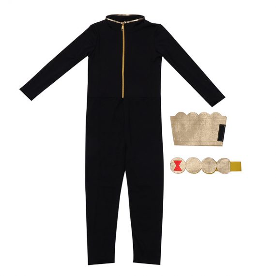 Avengers Black Widow Kids Costume Halloween Girls Superhero Cosplay Costume