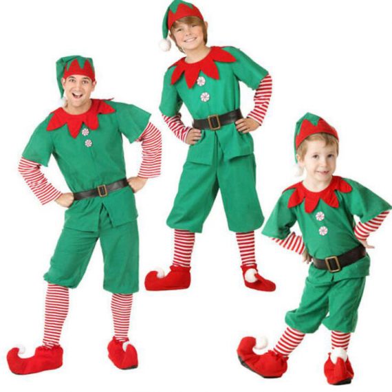 Halloween elf cosplay costume parent-child Christmas suit