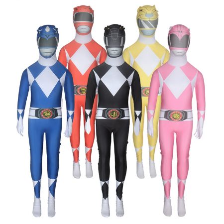 Halloween children all-inclusive jumpsuit Mighty Morphin Power Rangers cosplay costume