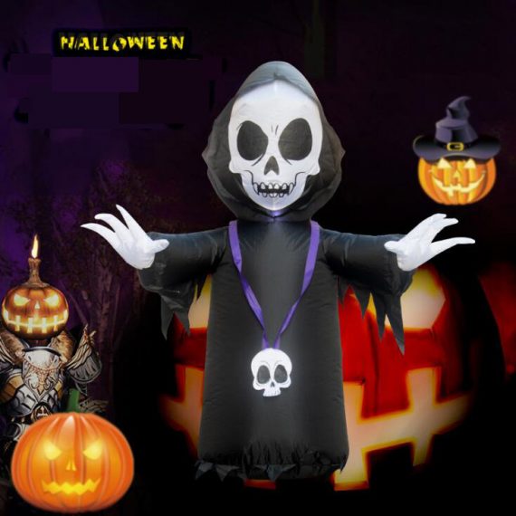 Halloween new ornaments skull black ghost inflatable decoration