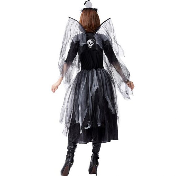 Halloween costume skull print devil angel cosplay skirt suit