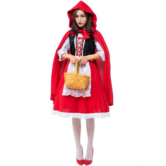 Halloween Little Red Riding Hood cosplay red maid stage costume