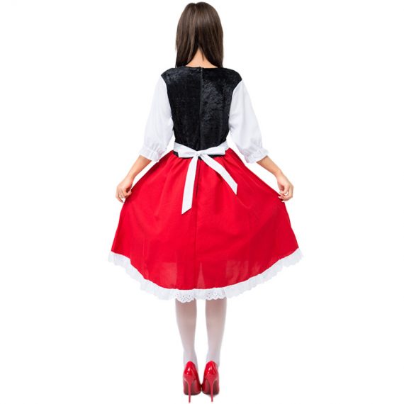 Halloween Little Red Riding Hood cosplay red maid stage costume