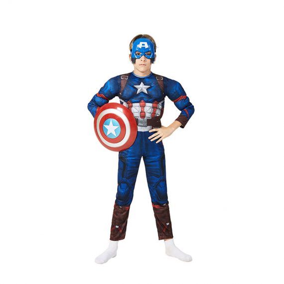Halloween Kids Captain America cosplay anime jumpsuit Avengers Superhero costume