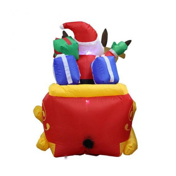 Christmas Garden Decorations Elk Pulling Sleigh Inflatable Santa Claus ornaments