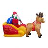 Christmas Garden Decorations Elk Pulling Sleigh Inflatable Santa Claus ornaments