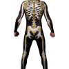 Male Skull Printed Vampire Halloween Costume Robot Cosplay Tights