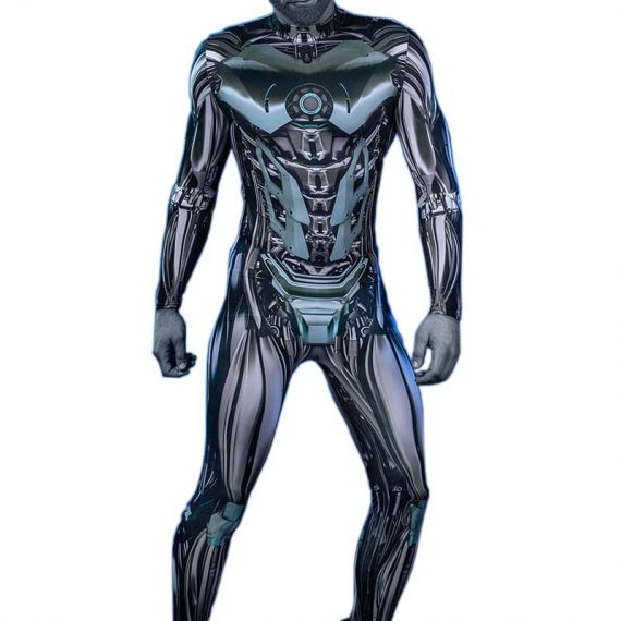 Male Skull Printed Vampire Halloween Costume Robot Cosplay Tights