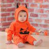 Children's Halloween costume infant and toddler pumpkin jumpsuit set