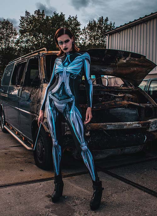 Halloween tights female robot costume stage cosplay jumpsuit