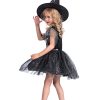 Halloween kids costume black witch cosplay girls skirt suit