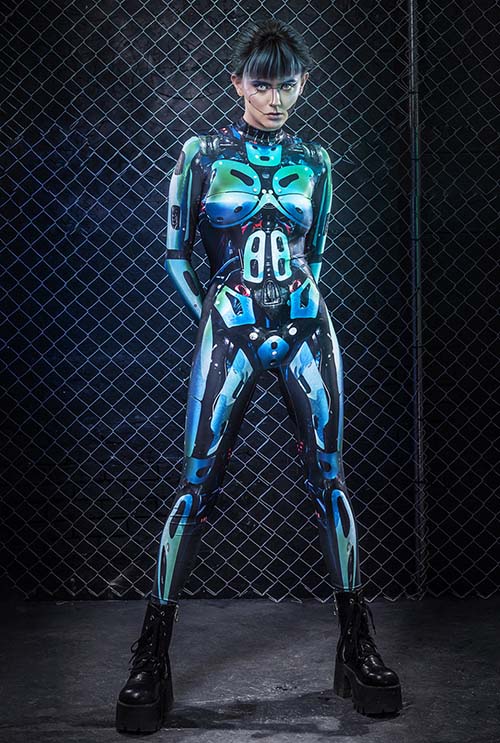 Halloween tights female robot costume stage cosplay jumpsuit