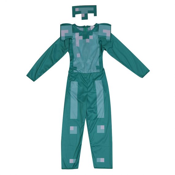 Minecraft classic game character cosplay costume halloween jumpsuit
