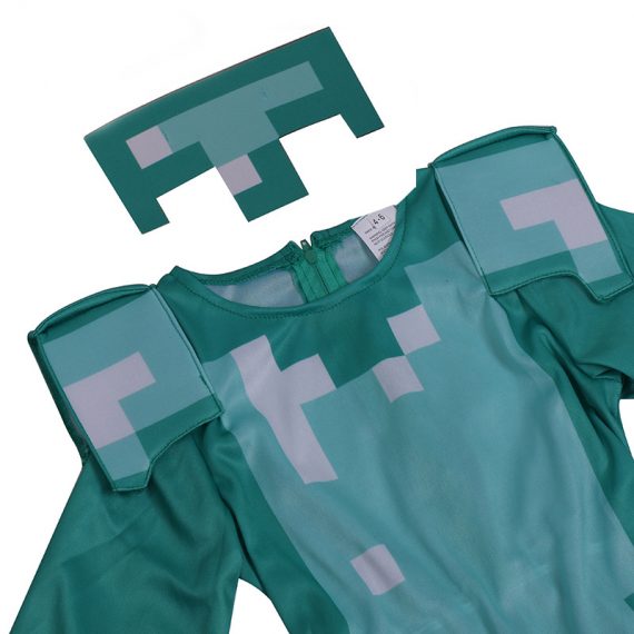 Minecraft classic game character cosplay costume halloween jumpsuit