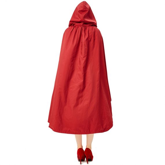 Fairy Tale Little Red Riding Hood Adult Red Plaid Halloween Cosplay Costume
