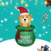 Christmas Inflatable Adornment Luminous Gift Pack Bear Garden Ornaments