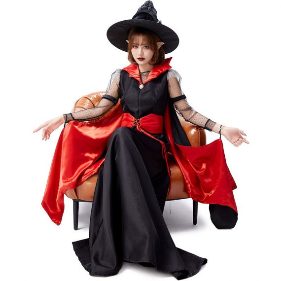 Halloween long dress ampire costume vampire bat cosplay skirt suit