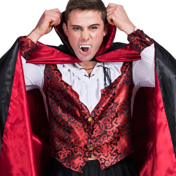 Halloween Adult Costume Vampire Cosplay Men's Coat and Cloak Set