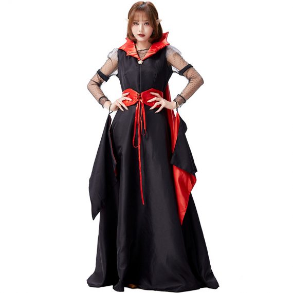 Halloween long dress ampire costume vampire bat cosplay skirt suit