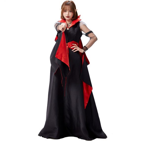 Halloween long dress ampire costume vampire bat cosplay skirt suit